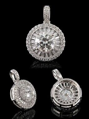 2ctw Moissanite .925 Pendant Only